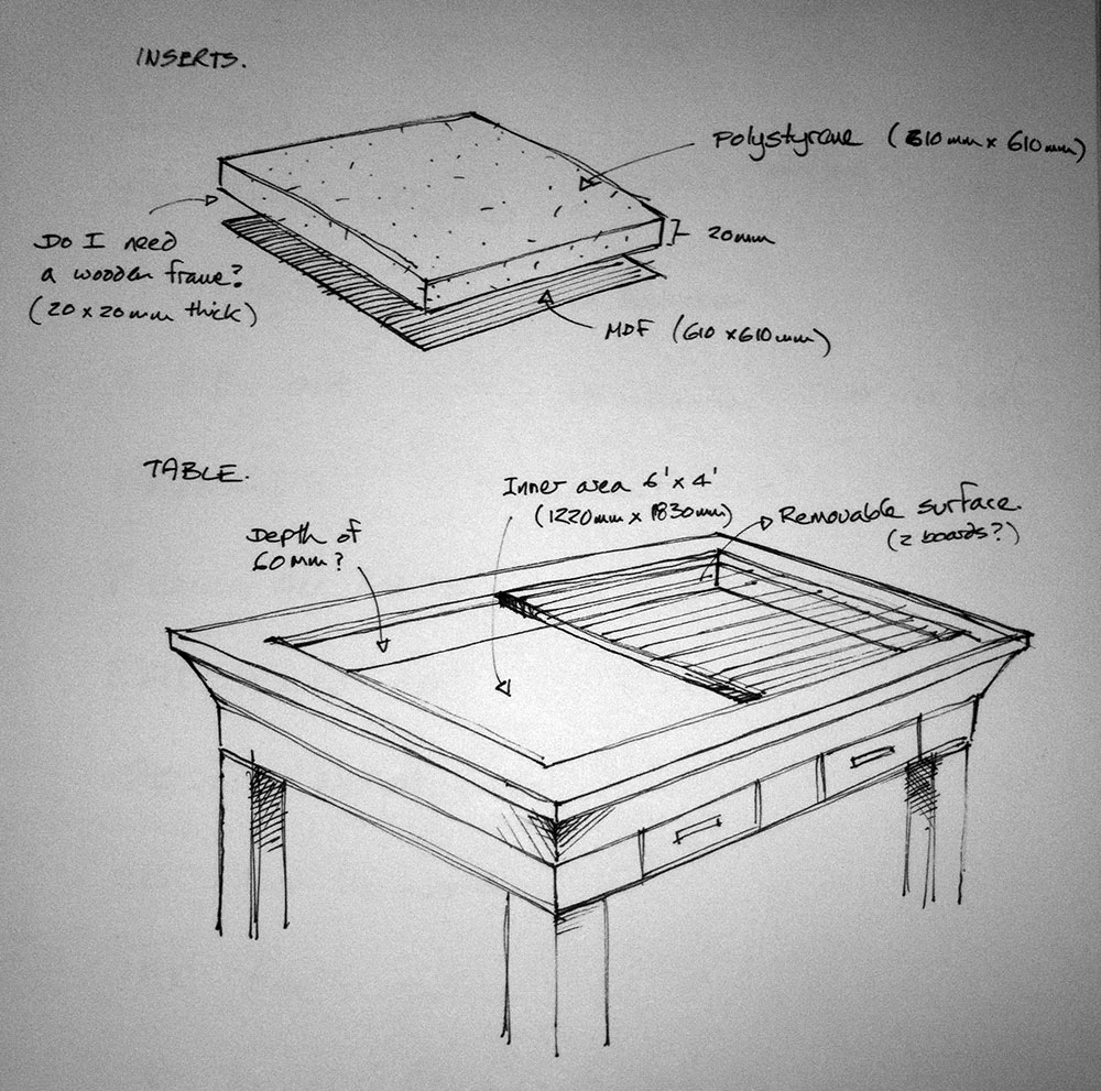 dining table with drawers plans