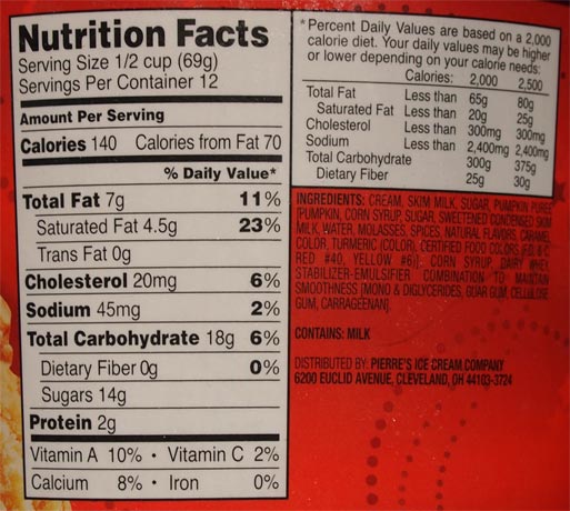 click for nutrition facts and ingredients