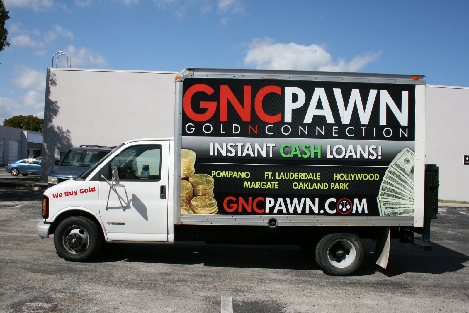 Box Truck Advertising Wrap Fort Lauderdale, Florida for Gold N