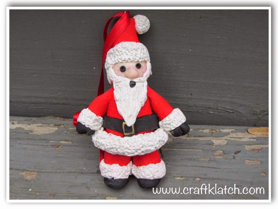 Craft Klatch ® Polymer Clay Santa Ornament DIY