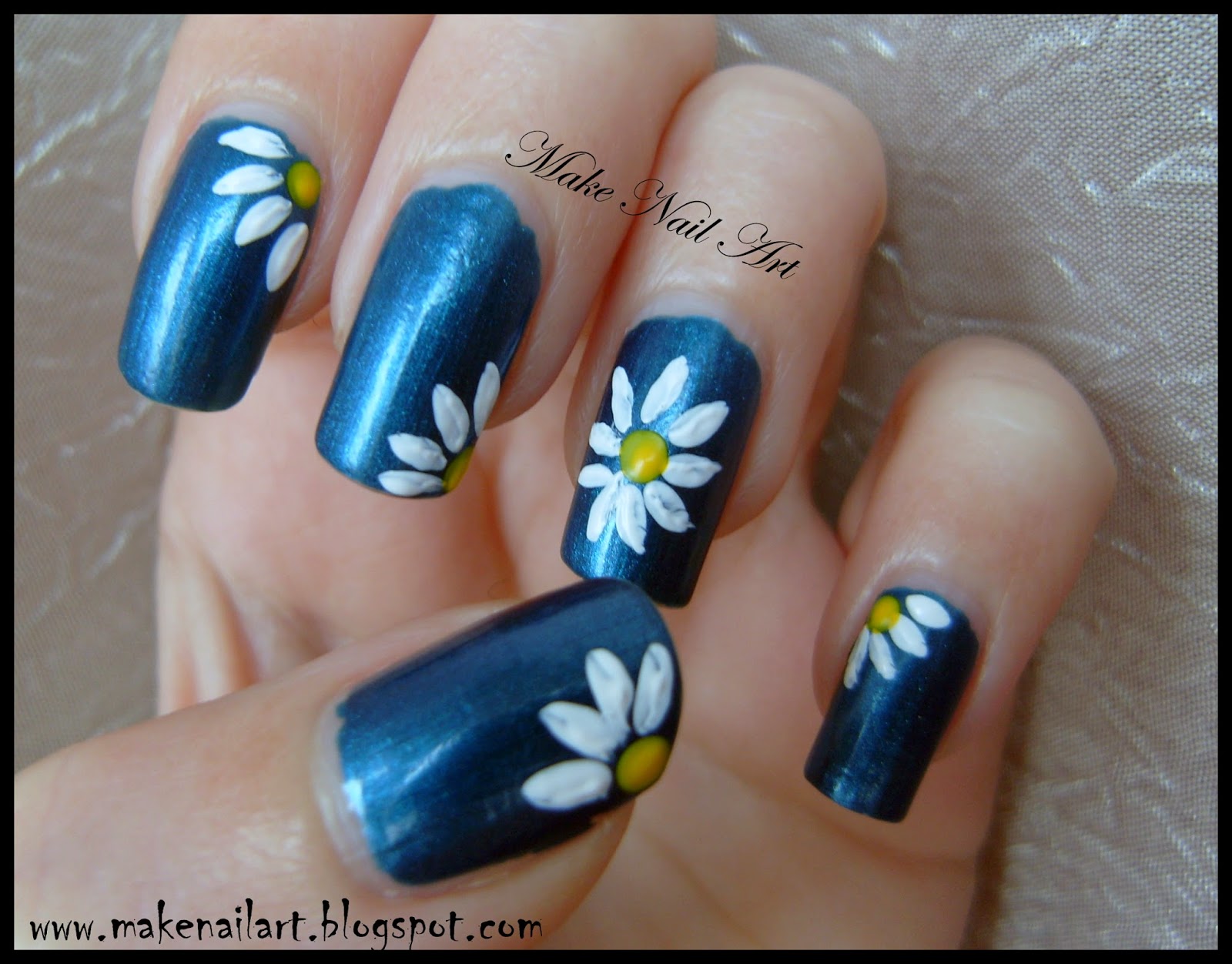 Make Nail Art Daisies Nail Art Tutorial