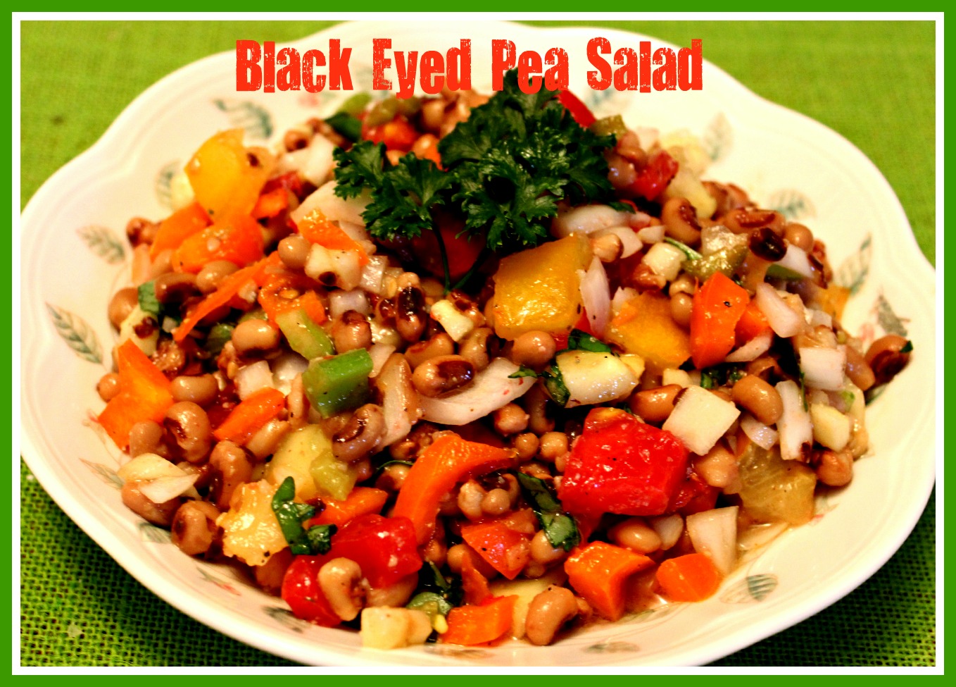 Sweet Tea and Cornbread Black Eyed Pea Salad!