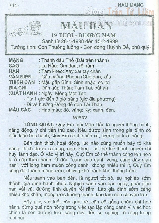 XEM TỬ VI TUỔI MẬU DẦN 1998 NĂM 2016 NAM MẠNG XEM TỬ VI TUỔI MẬU DẦN 1998 NĂM 2016 NAM MẠNG