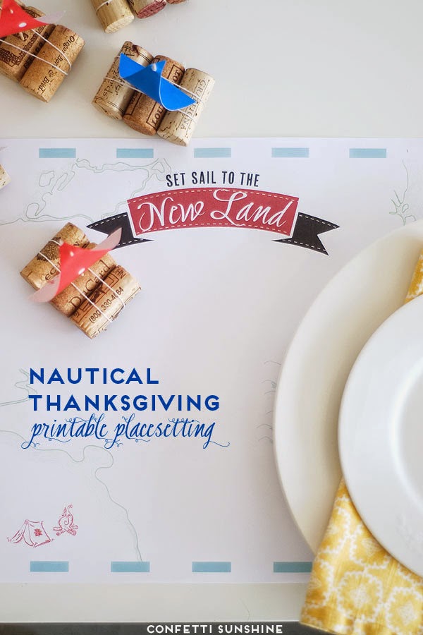 Nautical by Nature Nautical Thanksgiving Printables, Tablescapes and Menus