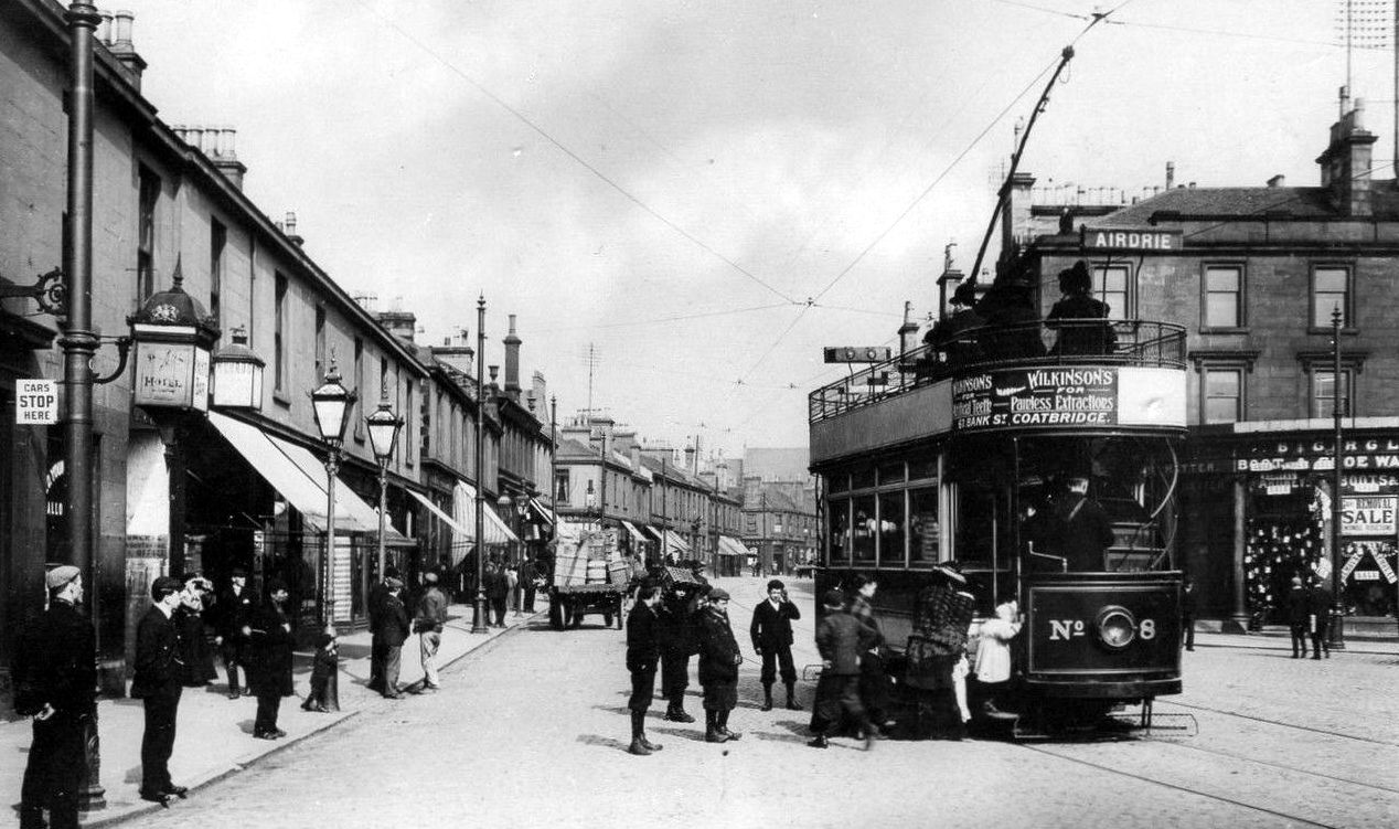 Tour Scotland Photographs Old Photographs Main Street Coatbridge Scotland