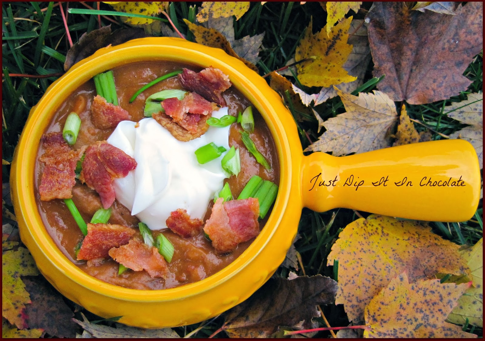 Just Dip It In Chocolate Bean and Chorizo Crock Pot Soup Recipe