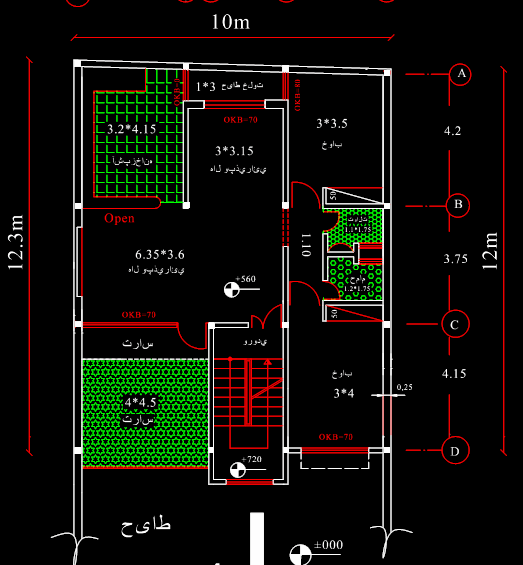 Three Story Building Plans And All Details 120 Msq 10m X 12m
