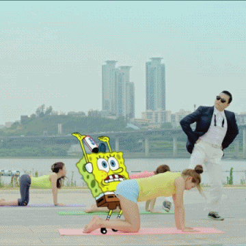 Gangnam Style on Gif Gangnam Style Sponge Bob 368432 Gif