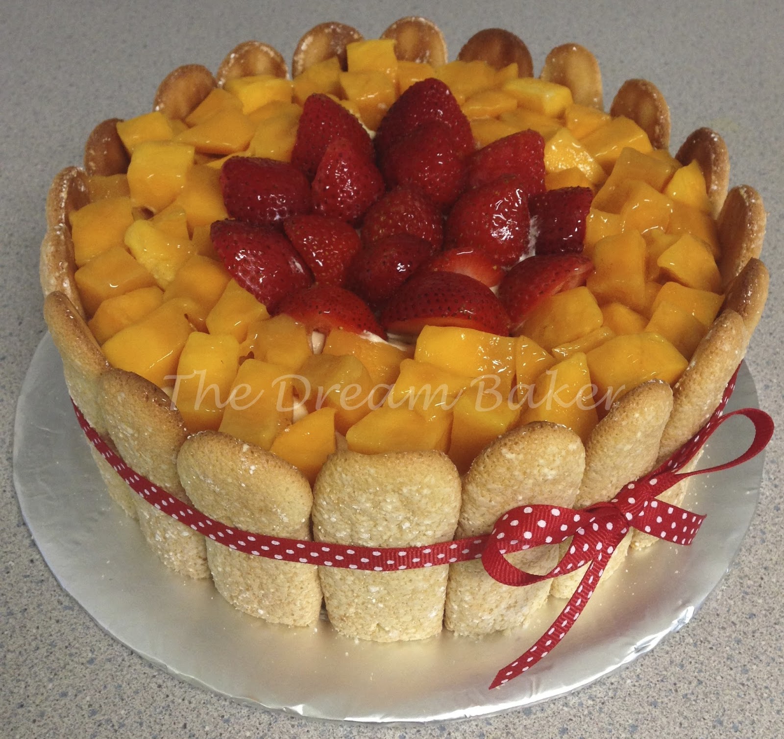 The Dream Baker Mango Charlotte Cake