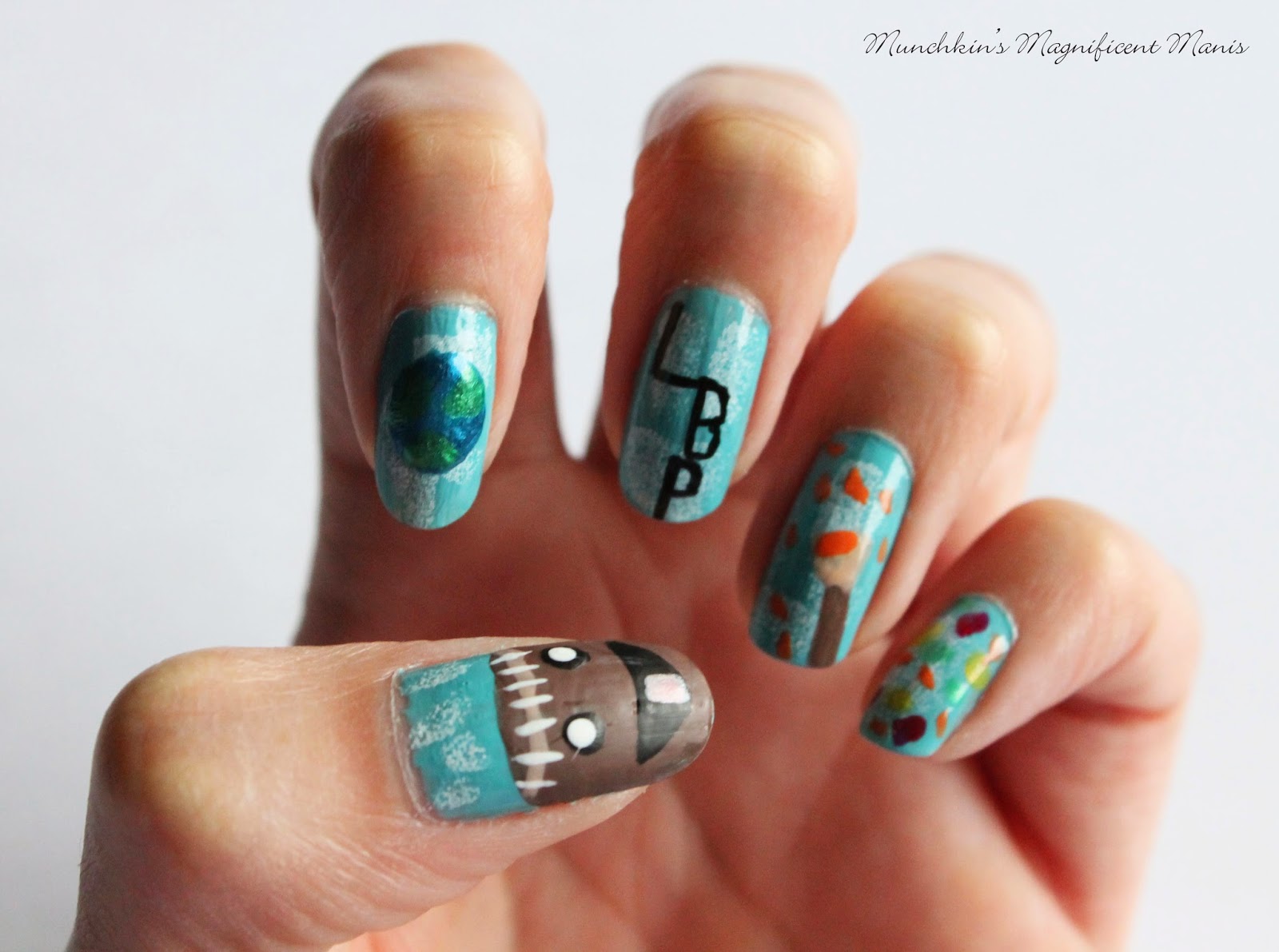 Lilttle Big Planet sackboy, Playstation nail design Lilttle Big Planet nail design