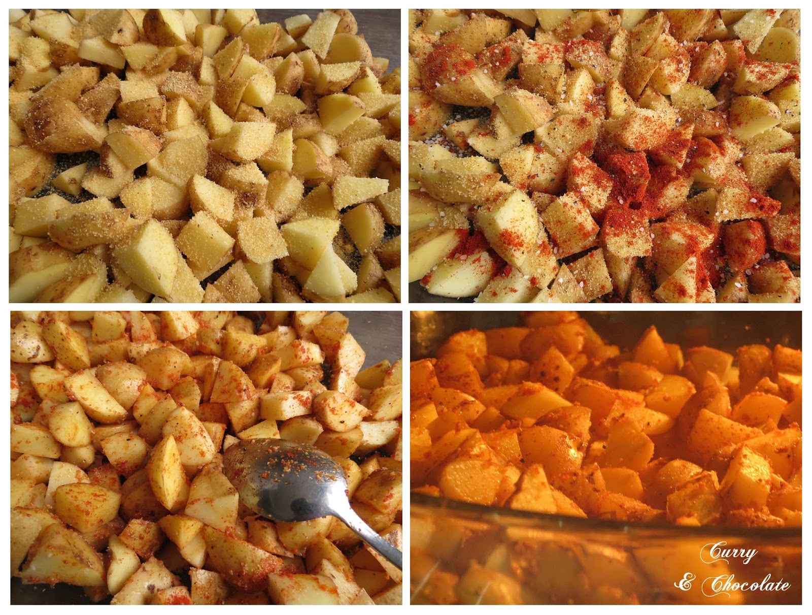 Preparando las patatas Preparando las patatas