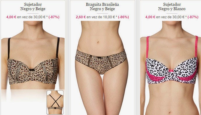 Lencería con motivos de piel de leopardo Sujetadores, braguitas y más lencería en este estilo sensual