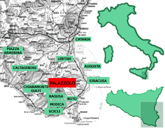 Mappa della città Palazzolo Acreide immagini