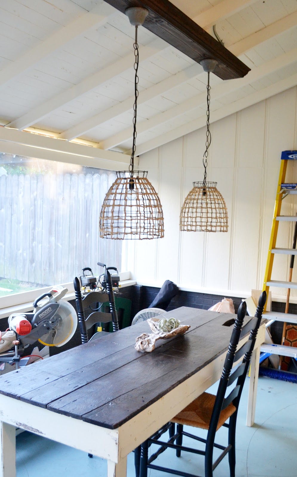 a home in the making {renovate} backporch lighting