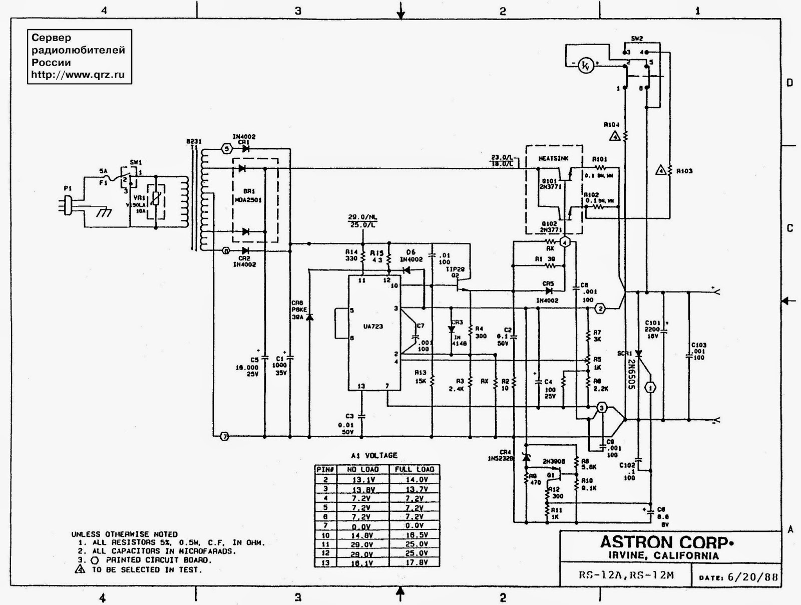 Astron rs-35m owners manual