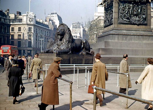 Check Out What Trafalgar Square Looked Like  in 1950 