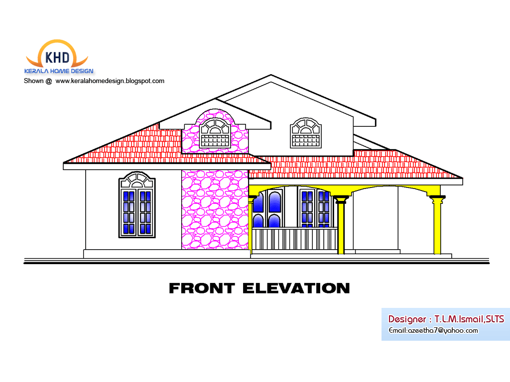 Single Floor House Plan and Elevation - 1270 Sq. Ft ~ Kerala House ...