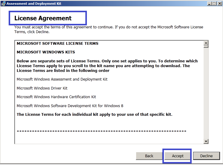 Installing Windows ADK for SCCM 2012 SP1