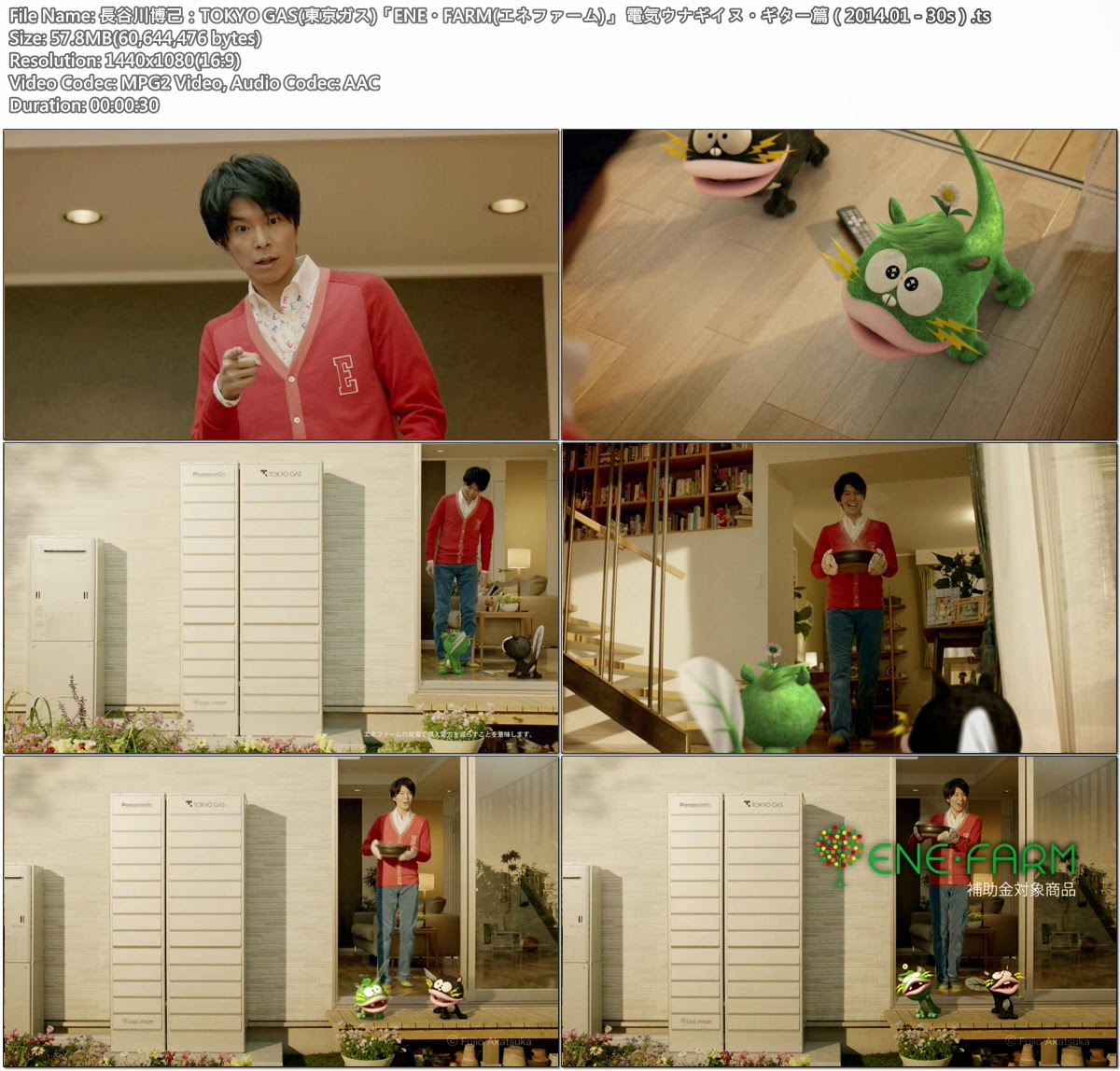 Tvcm Cut 長谷川博己 Tokyo Gas 東京ガス Ene Farm エネファーム 電気ウナギイヌ ギター篇 14 01 30s