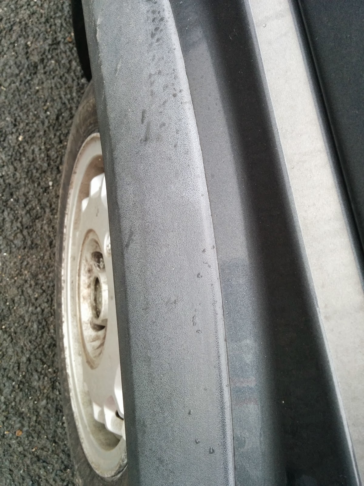 Peanut Butter Car Trim Cleaning Peanut Butter Car Trim Cleaning - Photo before trim has been treated