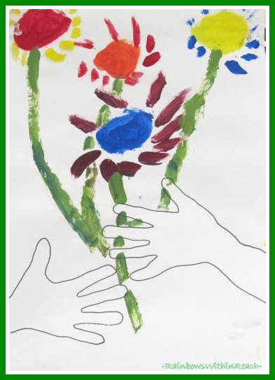 Collage of Kindergarten "Picasso-Inspired" Bouquets via RainbowsWithinReach Kindergarten Picasso Expression for Spring via RainbowsWithinReach