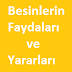 Besinlerin Faydaları ve Yararları
