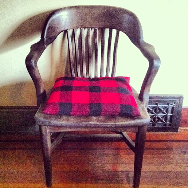 Isabelle Dunlop buffalo check cushion