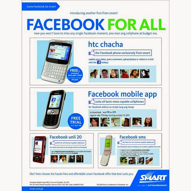Smart Pioneers serving Free Facebook in the Philippines started as early as 2011