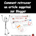 Blogger : Comment Retrouver Un Article Supprimé