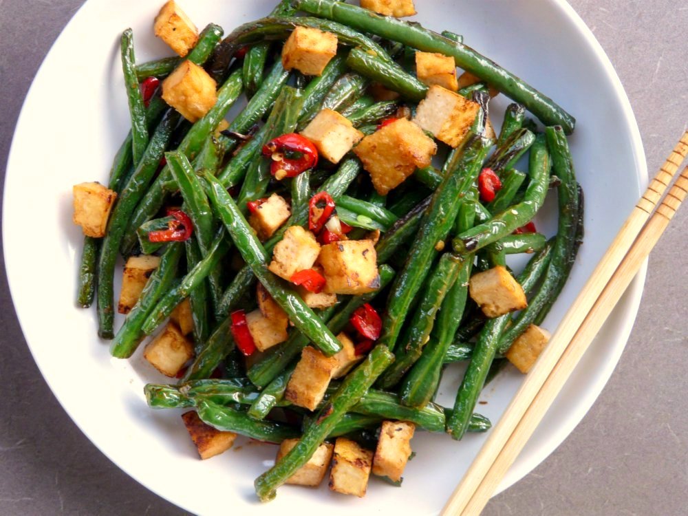 The Red Gingham Spicy Green Beans & Tofu Stir Fry