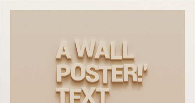 Wall Poster Text Effect PSD