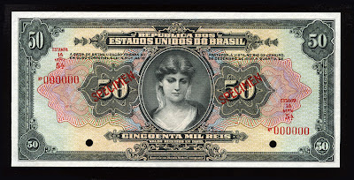 World Paper Money Brazil currency Mil Reis Cruzado Cruzeiro Real Reais banknote