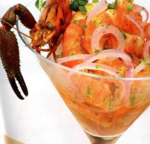 Camarones a la vinagreta recetas