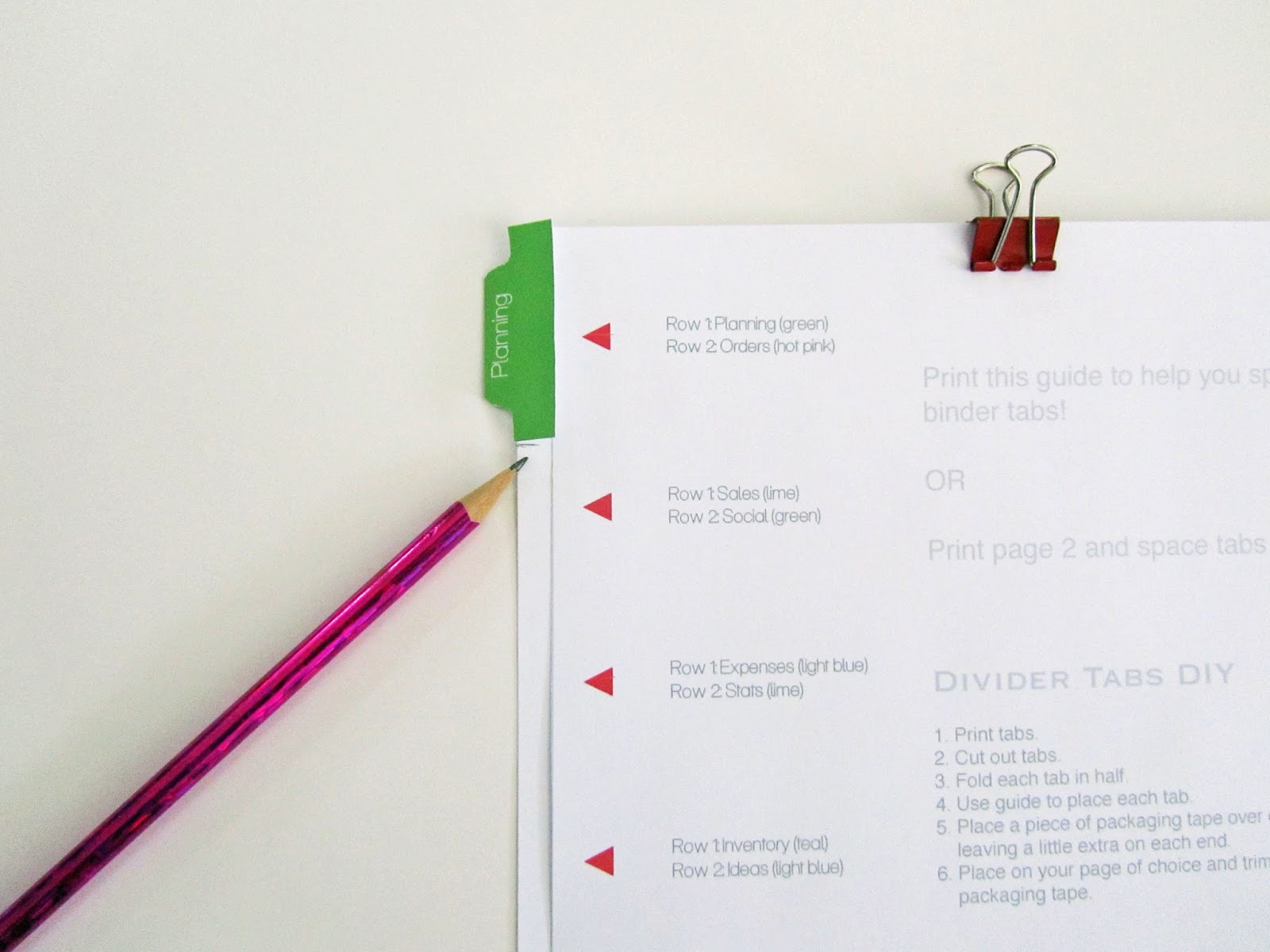 Clean Life and Home Free Printable Divider Tabs Pages for Your