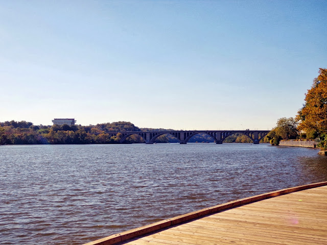 Francis Scott Key Bridge with Key Bridge Marriott Hotel.