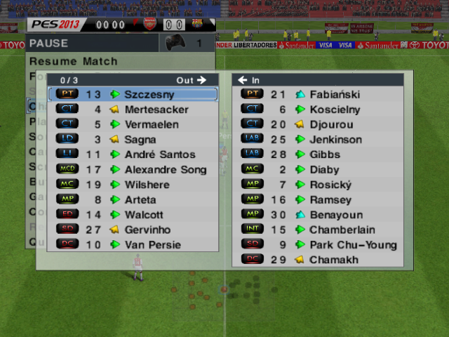 update kostum pes 6 menjadi pes 13