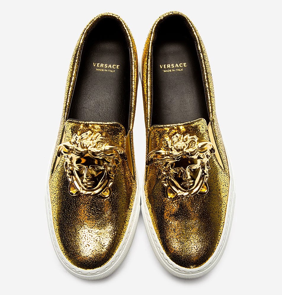 versace medusa slip on sneakers