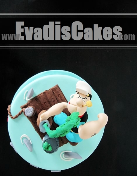 Another top view picture of Popeye Cake
