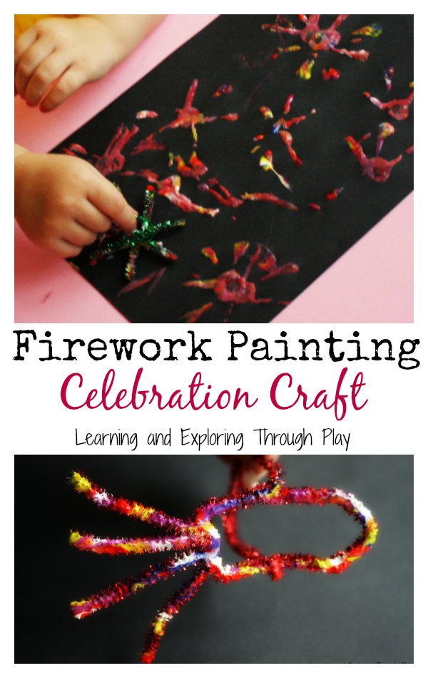 Learning and Exploring Through Play Pipe Cleaner Firework Craft