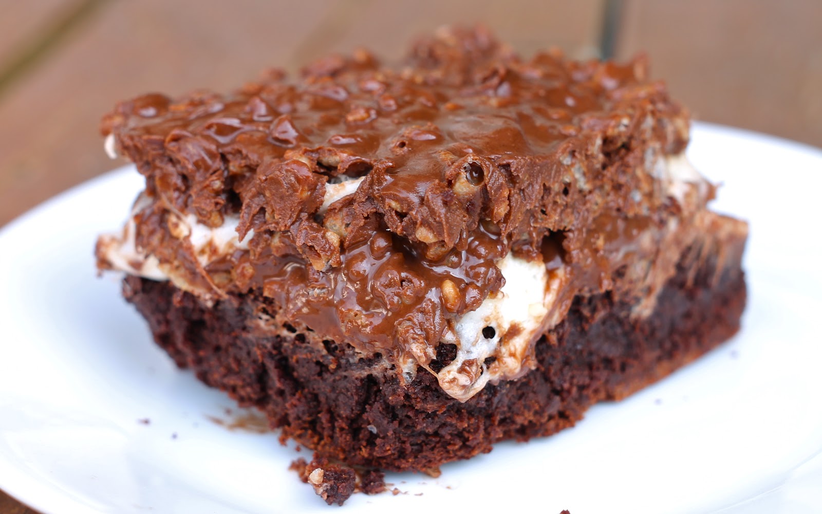 brownies with marshmallows and rice krispies
