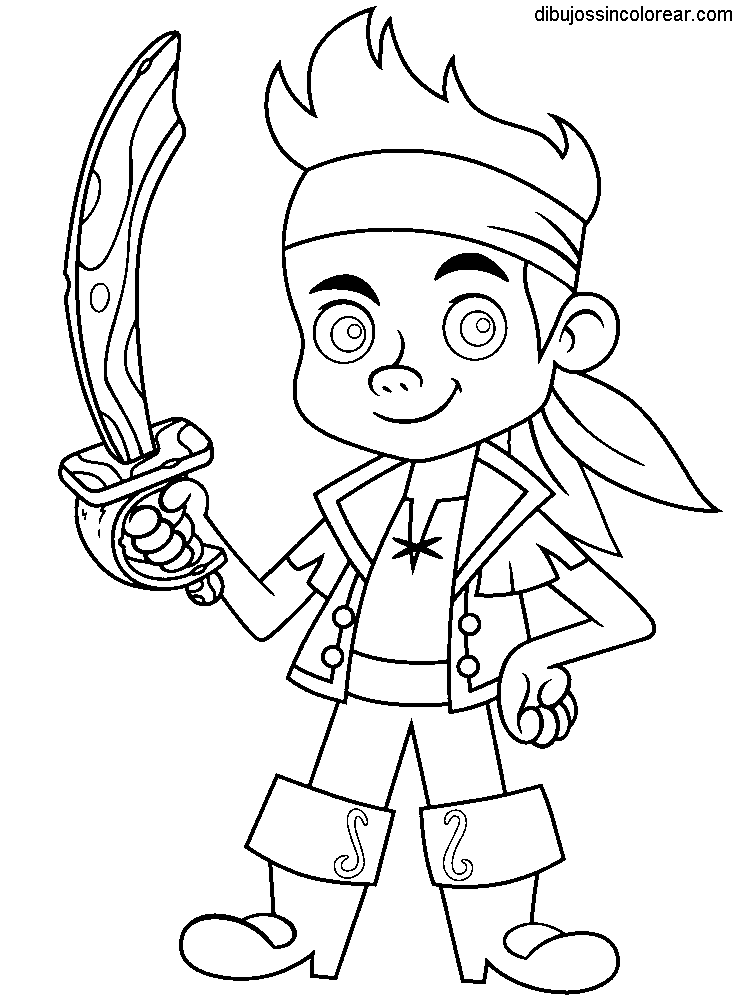 Dibujos para colorear de Jake y los Piratas de Nunca