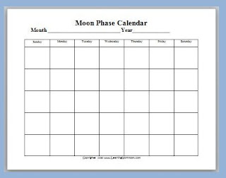 Classroom Freebies: Moon Phase Calendar