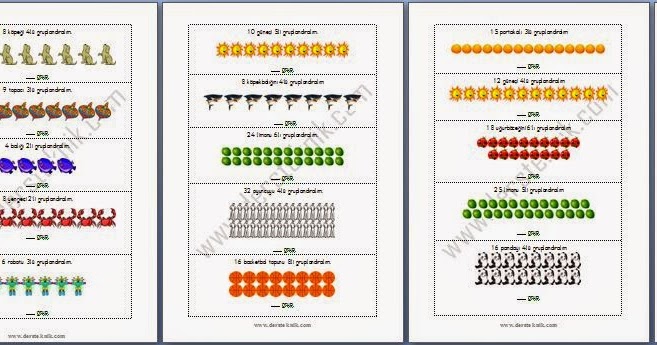 Bölme İşlemine Giriş Gruplandırma Etkinliği, 2. Sınıf Matematik
