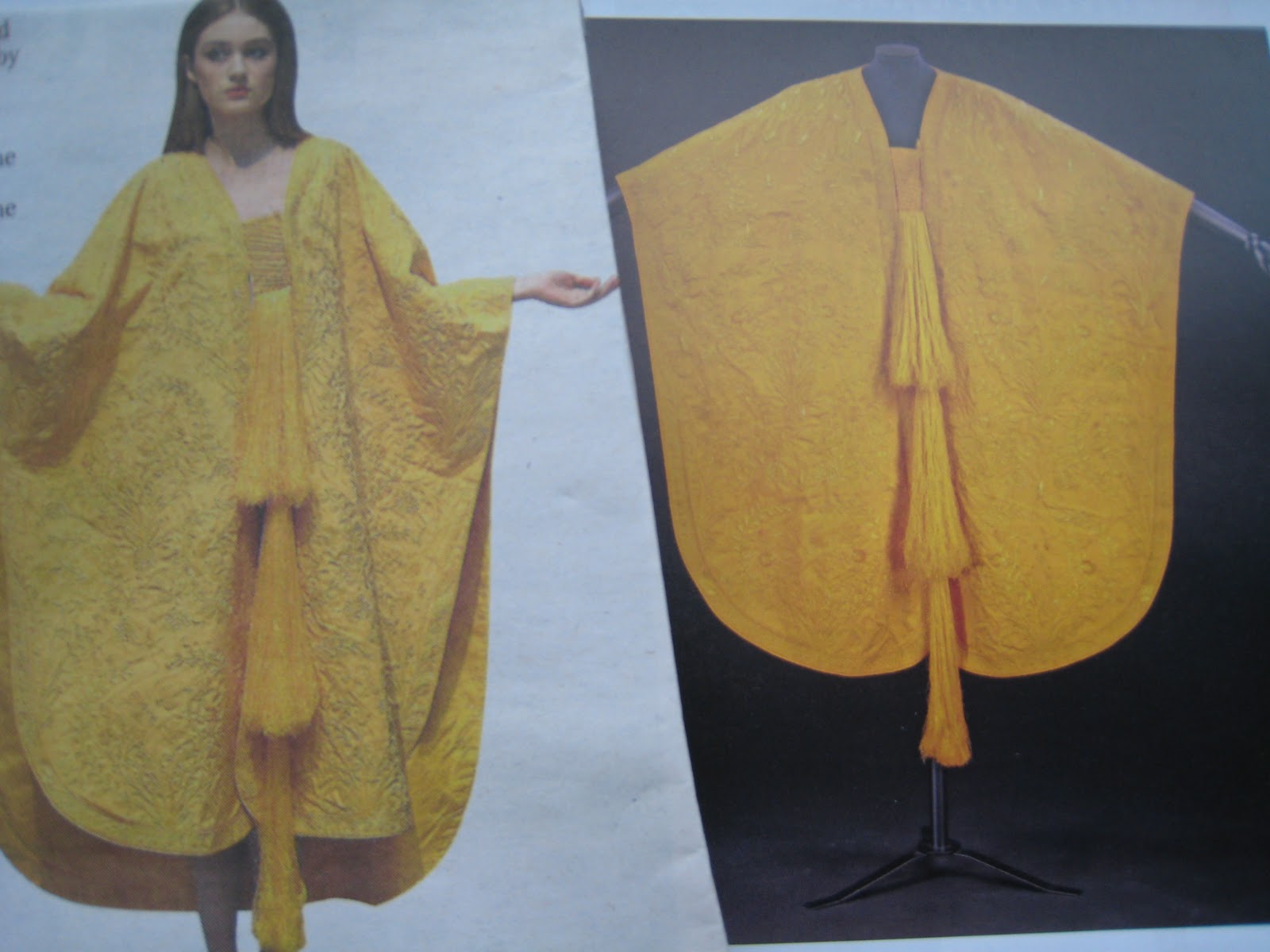 lacethread Golden spider silk cape