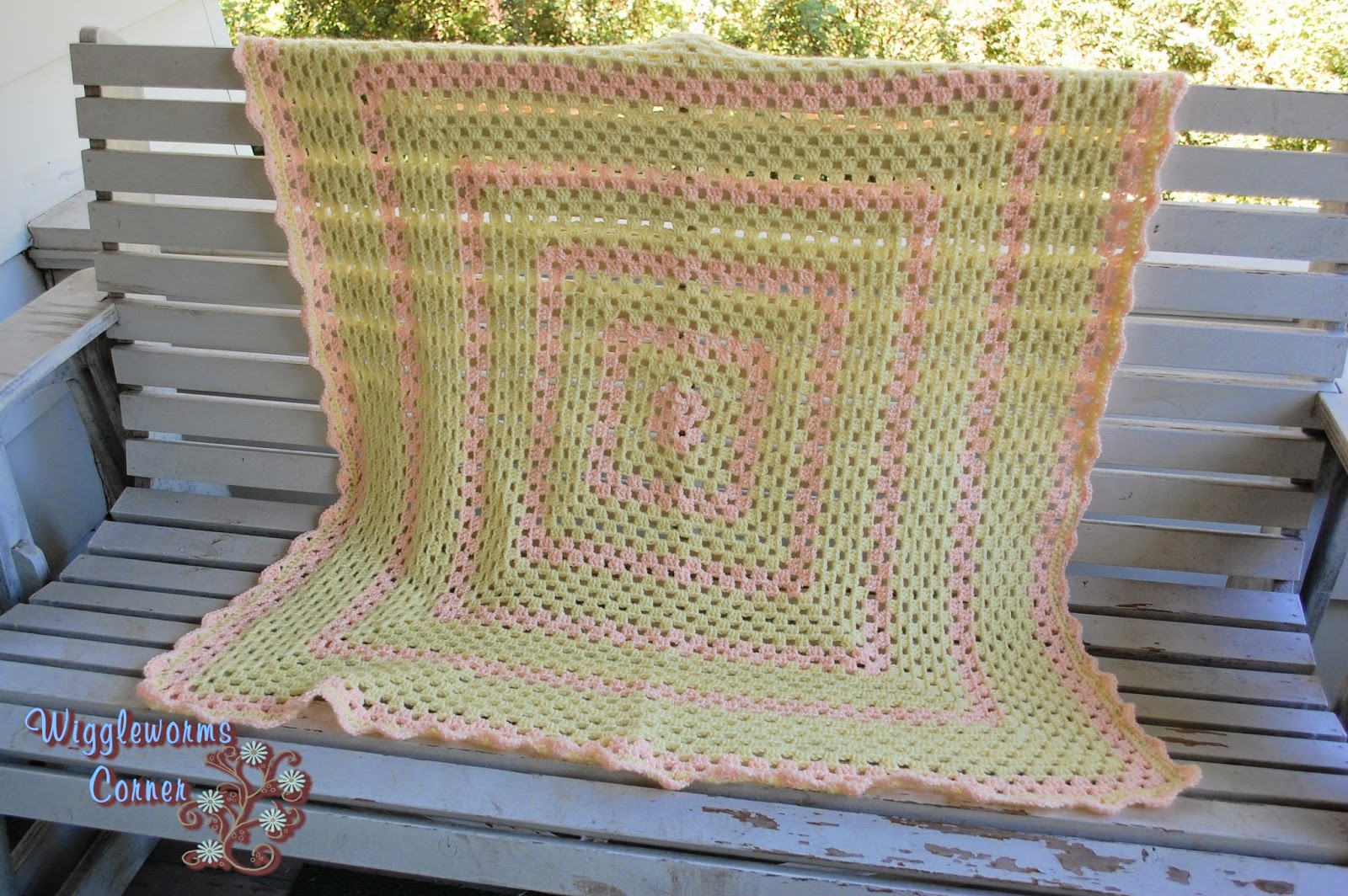 CraftyMamaFun Crocheted Never Ending Granny Square Blanket