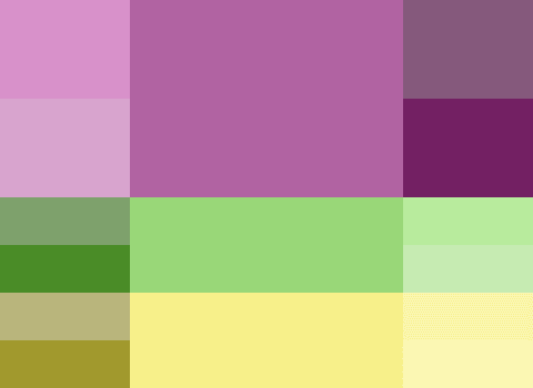 Триадная палитра (мягкий контраст) модные популярные цвета весна 2014 Pantone палитры бисероплетение украшения
