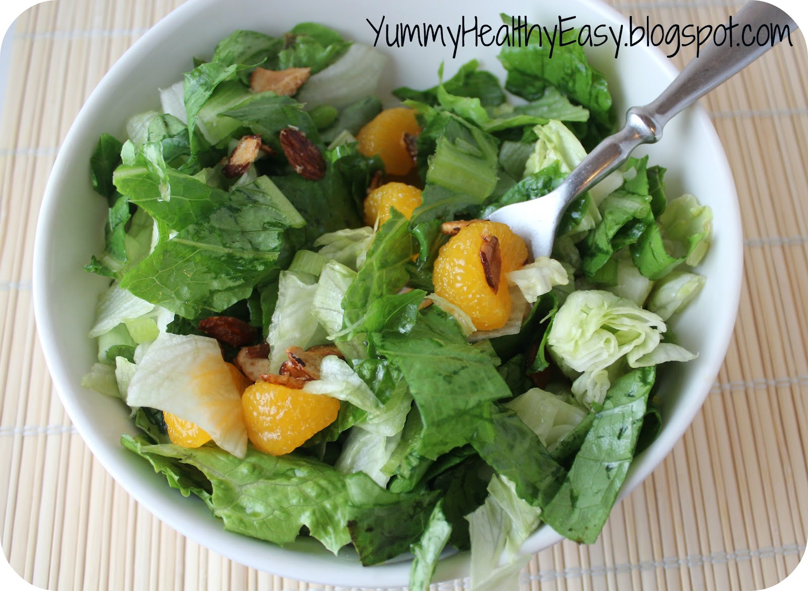 romaine lettuce with mandarin oranges salad