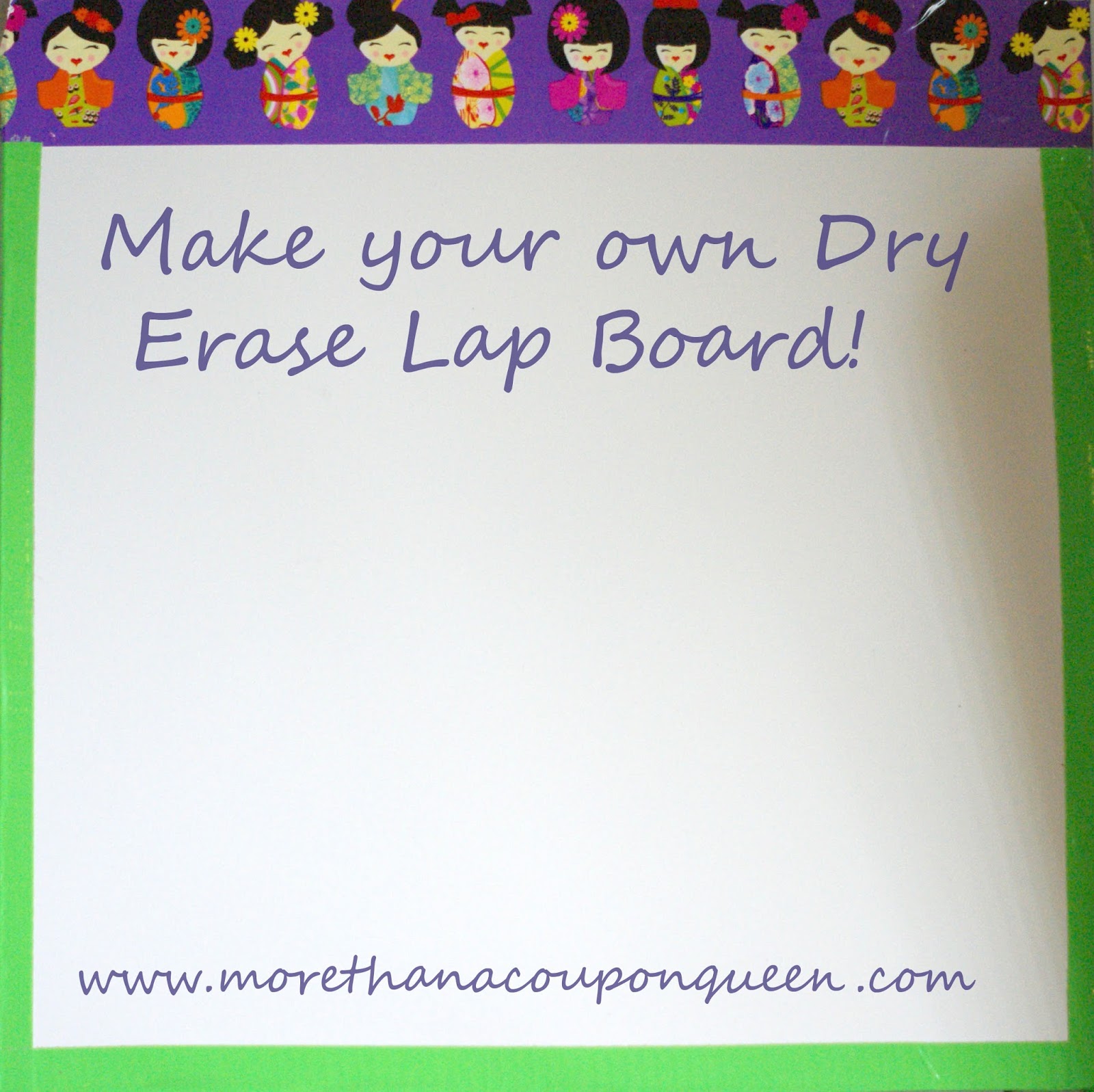 Make Your Own Dry Erase Lap Board and much more! More Than A Homeschool Mom