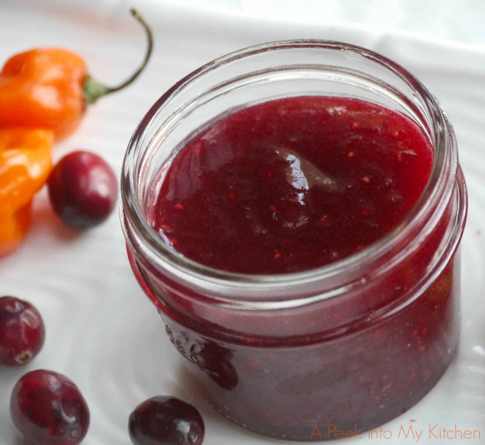 A Peek into My Kitchen Cranberry Habanero Jam