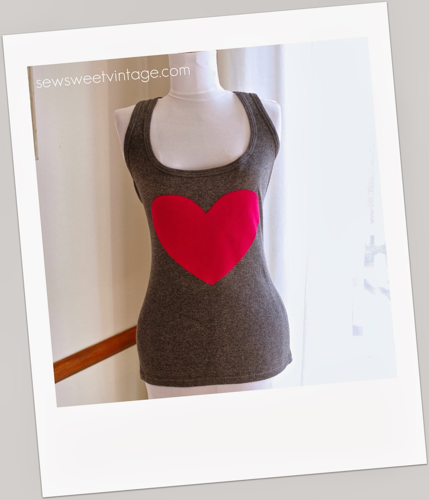 Sew Sweet Vintage DIY heart tank top